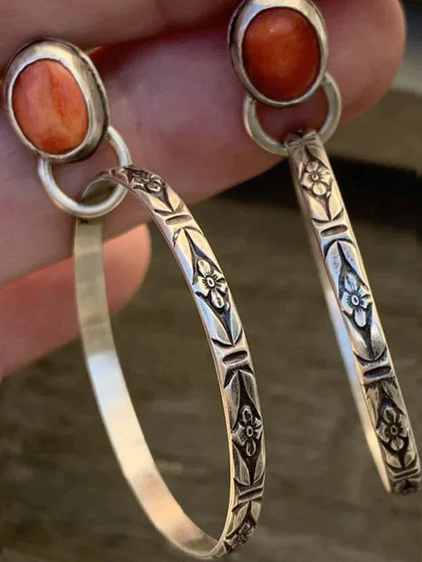 Vintage Onyx Boho Earrings