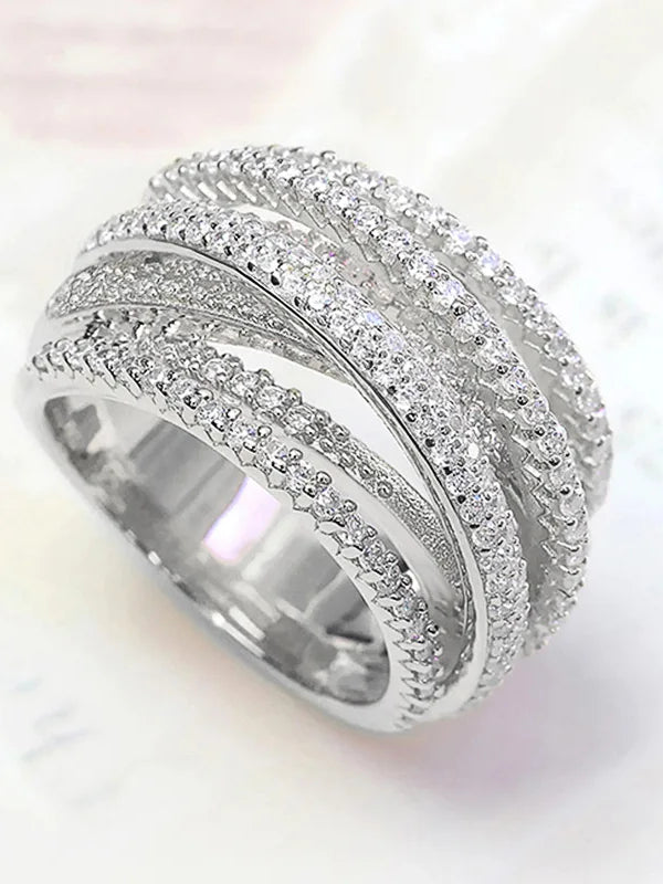 Luxury Multi Layered Cross Ring