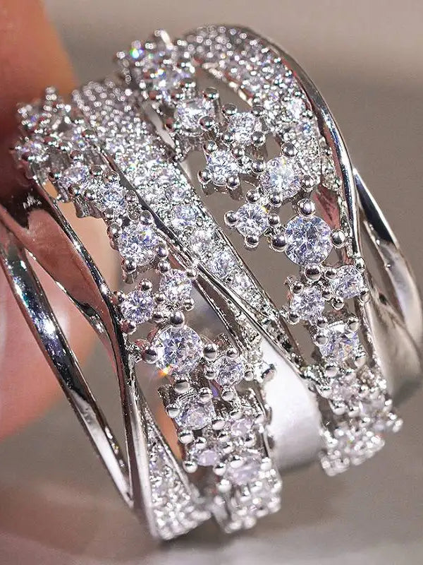 Luxury Crystal Layer Ring