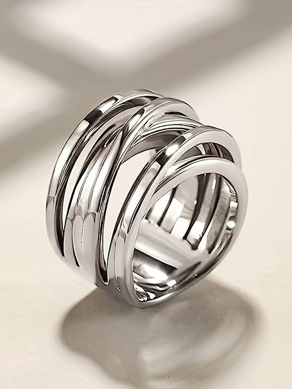 Vintage Layered Silver Ring