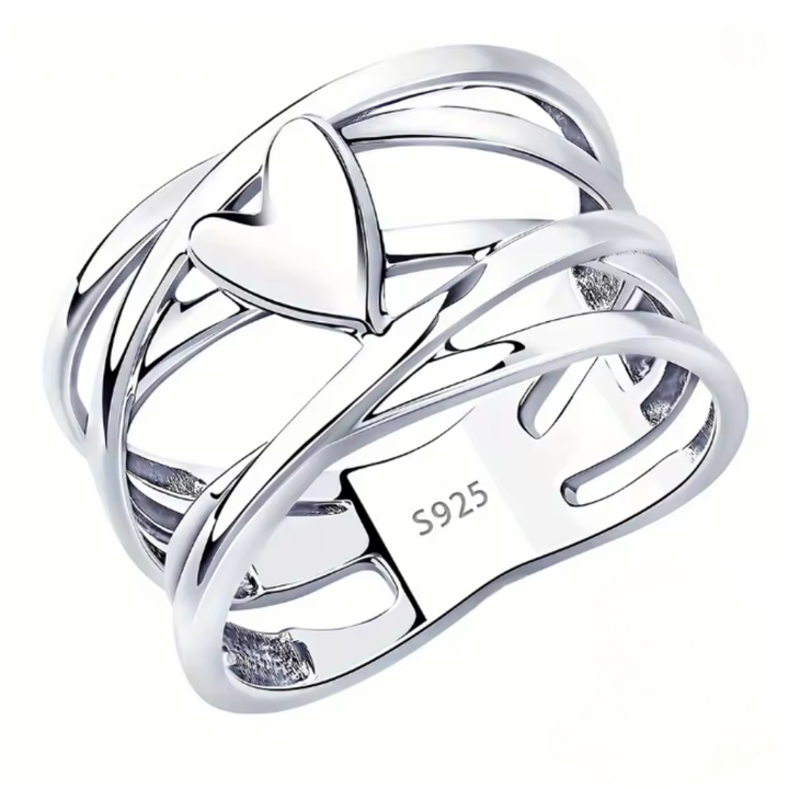 Chic French Style Heart-Shaped Ring