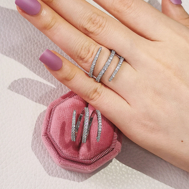 THREE-LAYER CRYSTAL RING