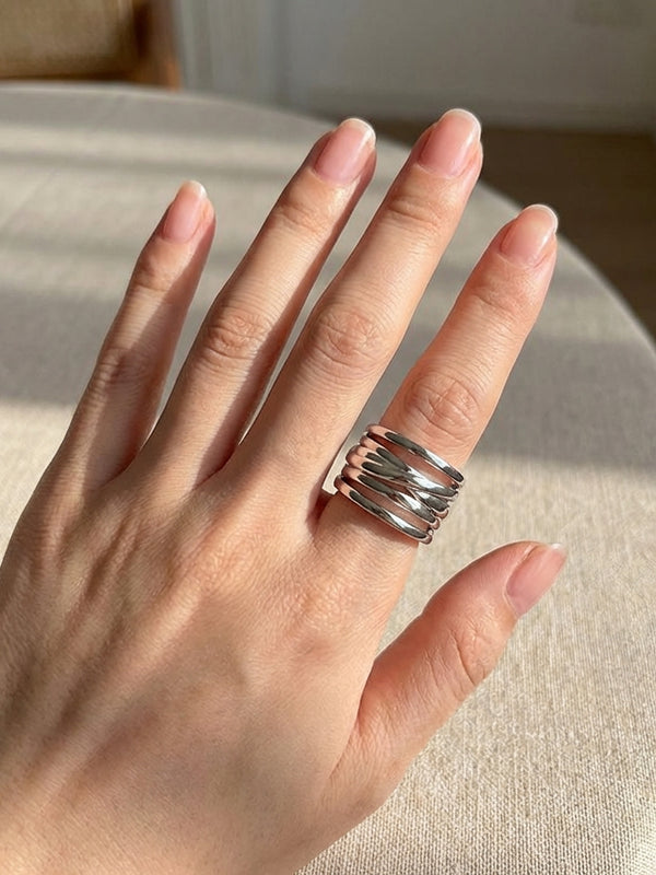 Vintage Layered Silver Ring