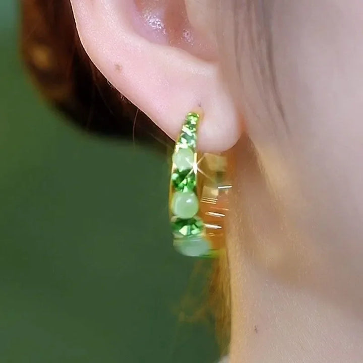 Green Diamond Earrings
