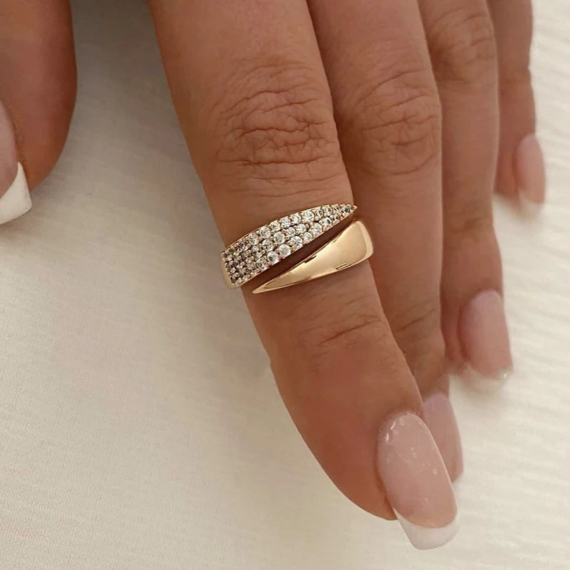 Adjustable Gold Diamond Ring