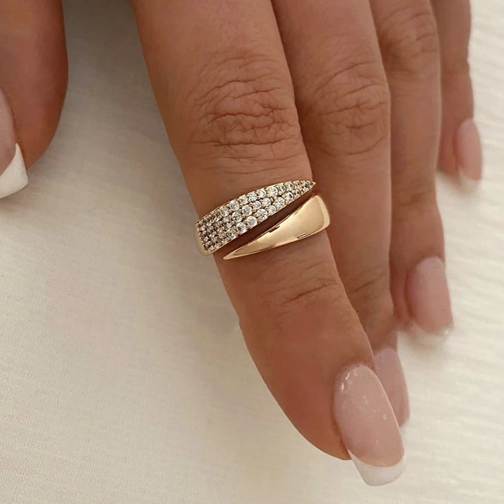Adjustable Gold Diamond Ring