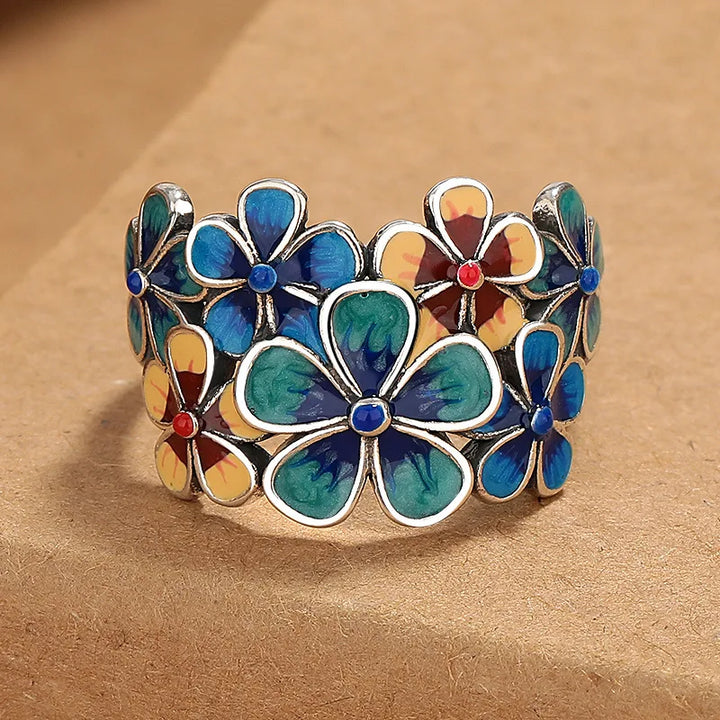 Adjustable Vintage Flower Ring