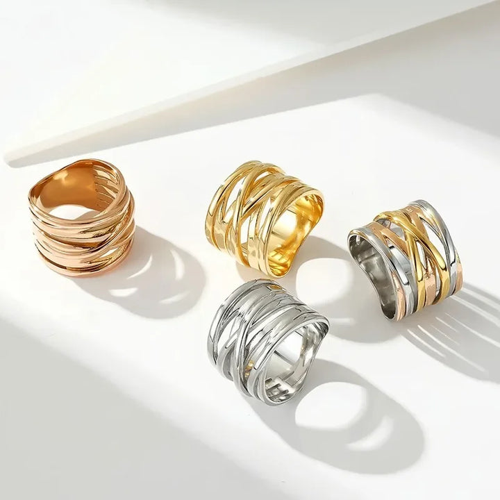 Multilayer Cross Wide Band Ring