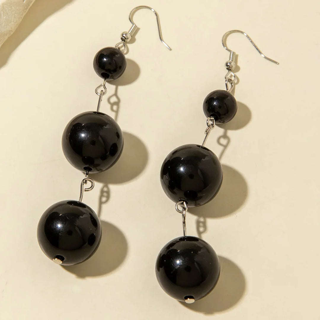 Black Beads Earrings
