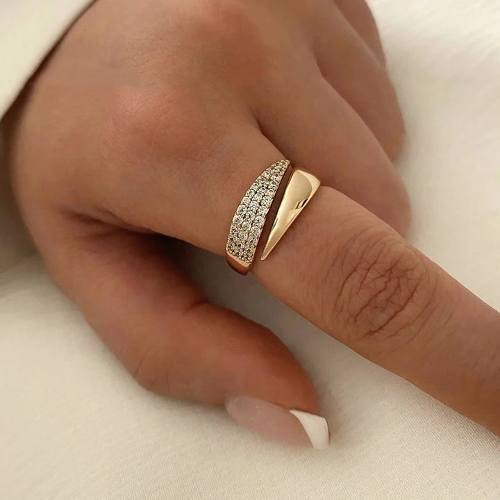 Adjustable Gold Diamond Ring