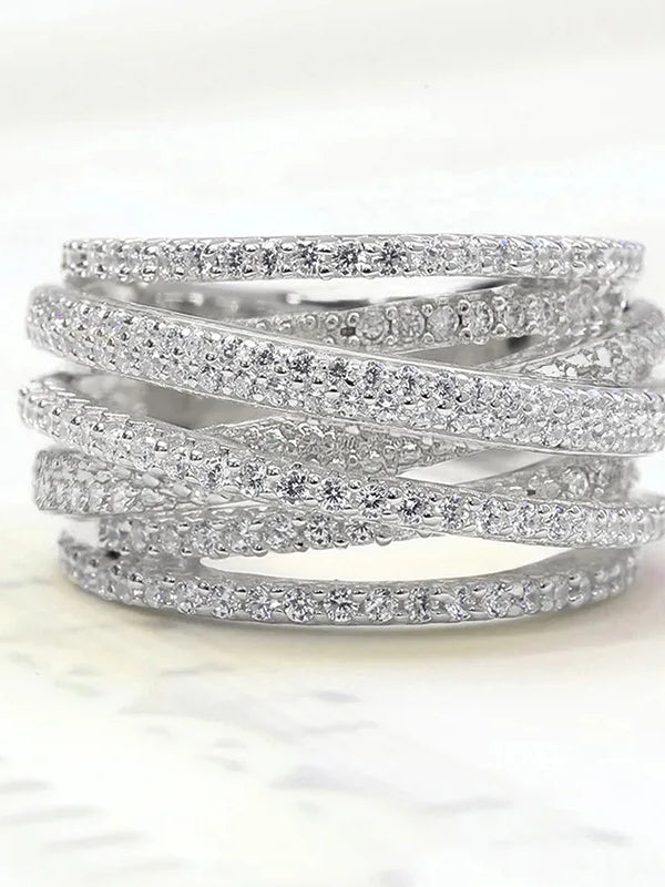 Luxury Multi Layered Cross Ring