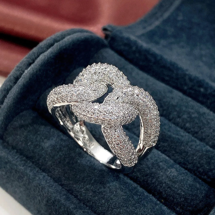 Infinity Zircon Silver Ring