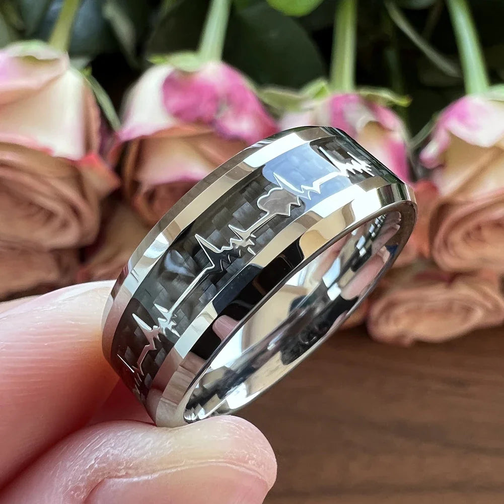 Heartbeat Inlay Ring