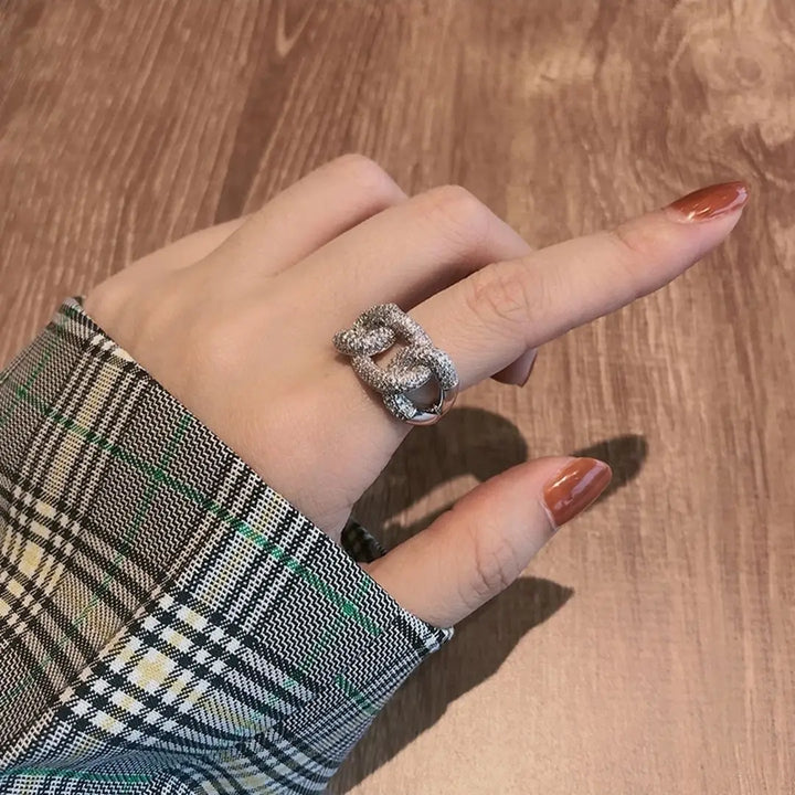 Infinity Zircon Silver Ring