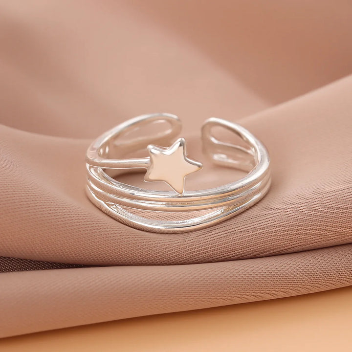 Adjustable Multilayer Star Ring