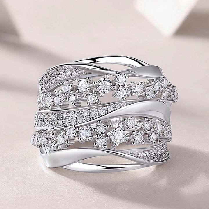 Luxury Crystal Layer Ring