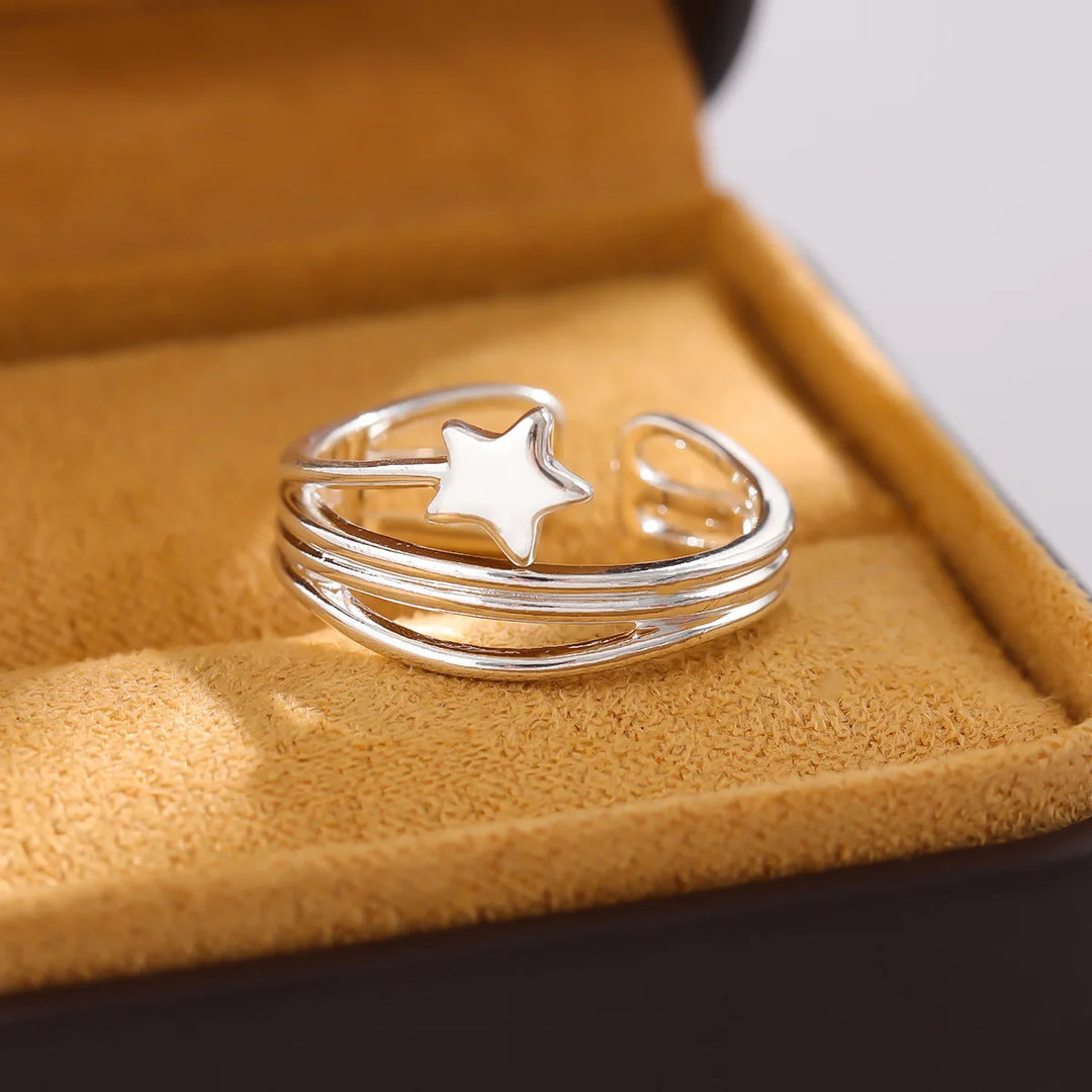 Adjustable Multilayer Star Ring