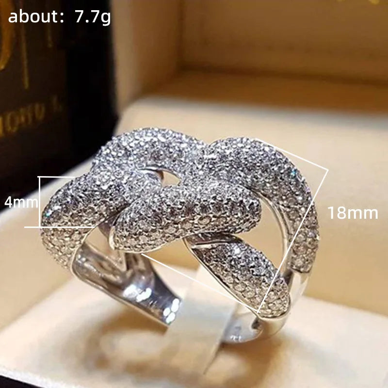 Infinity Zircon Silver Ring